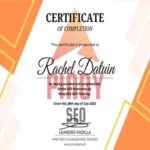 Rachel Datuin SEO Certificate from PinoySEO